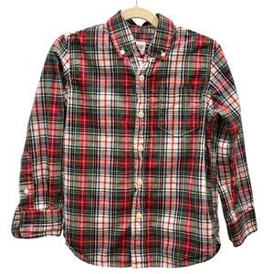 GAP Kids Boys Long Sleeve Plaid Cotton Button Down Collared Shirt. Small. 6-7.